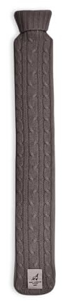 Öko Kaschmir-Merinowolle Schlauch-Wärmflasche Luxus Wärmeflasche - 2Liter (Taupe)
