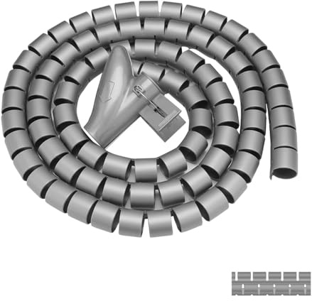 Flexibler Spiralschlauch-Kabel-Organizer, Drahtwickel-Kabelschutz, Drahtaufbewahrung, Weiß, 3,0 M * 16 mm. Flexibel und wiederverwendbar. Kann Problemlos an Kabeln und Leitungen