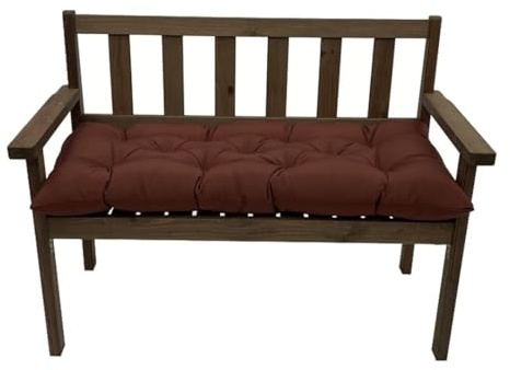 ZOKT Sitzauflage Bank, Sitzkissen Outdoor, Bankkissen, Bankauflagen, Garten Sitzbank Kissen Wasserdicht, Sitzpolster Bank, Dunkelbraun, 120×50×8cm