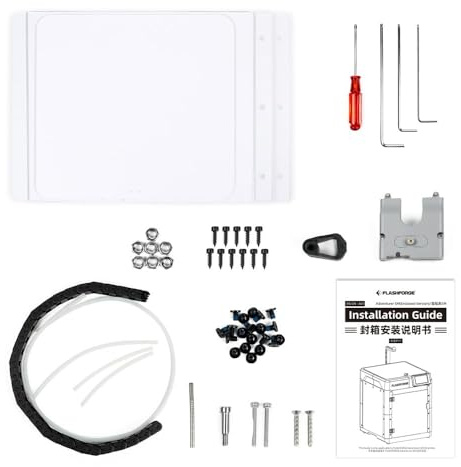 FLASHFORGE Adventurer 5M 3D-Drucker-Gehäuse-Kit, Geräuschreduzierung und geruchsneutral, DIY Das Gehäuse entsperren mehr Filamente erfordern hohe Temperatur wie ABS, ASA...