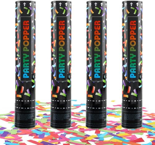 FePen Spara Coriandoli Laurea*4, Spara Coriandoli Matrimonio, Coriandoli Laurea Biodegradabili, Tubo Sparacoriandoli, Facili e Sicuri da Usare Per Interni ed Esterni (Colorato)