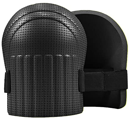 (1PCS) Professional Knee Pads for Work, Heavy Duty Gel Cushion and Foam Padding Knee Pads with Anti-Slip Straps and Easy-Fix Clips for Men, Women, Gardening, Flooring (Black)
