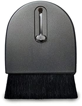 LYEAA Spazzola for Pulizia Dischi in Lana Giradischi Antistatico Pulitore for Dischi in Vinile Spazzola Retrattile for Rimuovere la Polvere di Vinile for Album in Vinile Cartuccia CD (Nero)