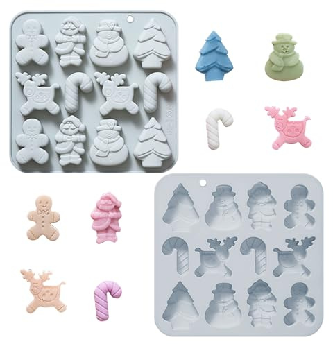 KASESSS 2 Stück Schokoladenform Silikon, Weihnachten Silikonform Schokolade, Pralinenform Silikon Blau, Schokoform Wiederverwendbar, Dubai Schokolade Selber Machen, Schokoladenformen für Urlaub,Backen
