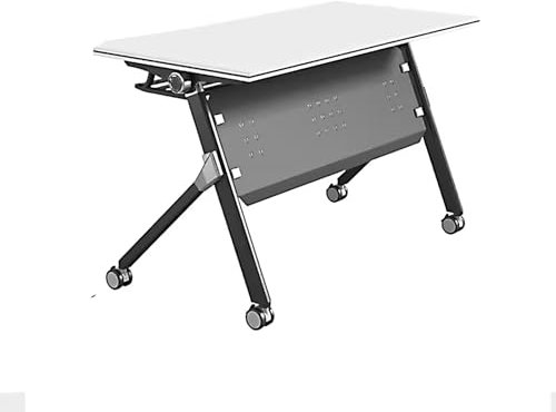 ZLALISA Conference Room Table Metal Conference Table, Flip Top Meeting Office Training Table, Conference Room Table on Wheels, for Home Office Classr