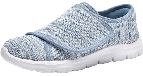 Eagsouni Pantofole Diabetici Donna Uomo Extra Larghe Ortopediche | Traspirante,leggero,Regolabili,antiscivolo,Scarpe da Passeggio,per anziani piedi sensibles