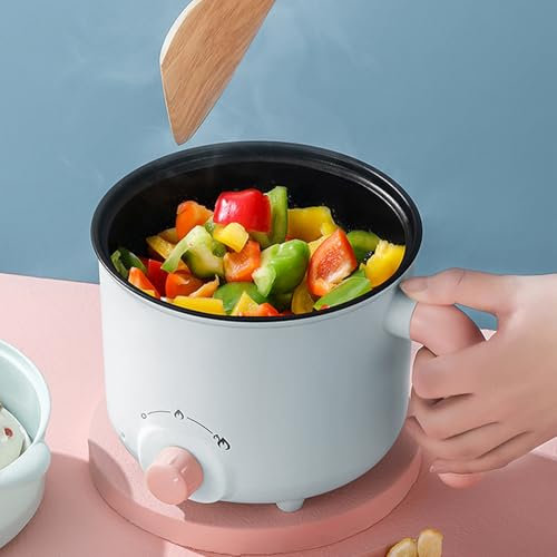 Marmite électrique Multifonctionnelle – Mini Cuisinière Antiadhésive pour étudiants, Marmite Intérieure en Acier Inoxydable, Idéale pour les Nouilles, les Ramen Instantanés et
