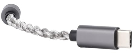 Fockety Cavo Adattatore USB Tipo C a 4,4 Mm Femmina Bilanciato, Cavo Adattatore Jack per Cuffie HiFi CX31993 Chip Cooperized Argento 384 KHz/32 Bit Cavo Adattatore Audio Tipo C a 4,4 Mm