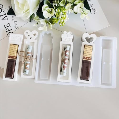 Silikonformen Gießformen Ostern Geldgeschenk, Silikonform Ostern Pralinenschachtel, Epoxidharz Gießform Ostern, Für Machen 4 Arten Geschenkbox Silikon Gießform Mit Herz
