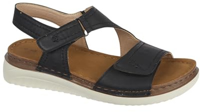 Shoe Tree Comfort Ladies Touch and Close Strap Lightweight Flexible Sole Sandals