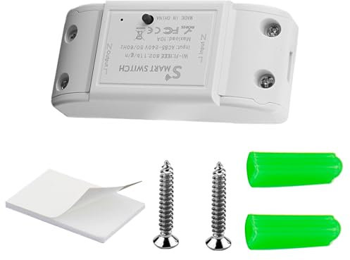 Smart WiFi Light Switch,10A 2400W Wireless Relay Module for Smart Home Automation,DIY Voice Control Wifi Switches Compatible with Alexa & Google Home,Universal Timer Function,No Hub Required