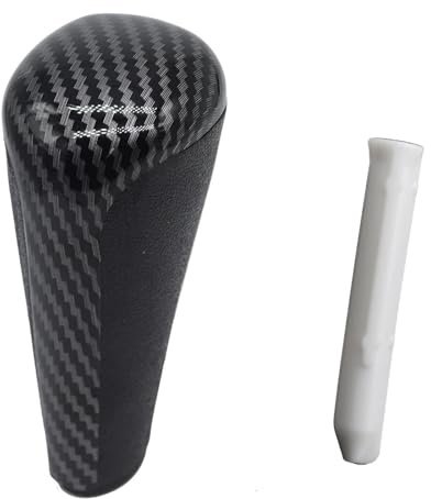 Schaltknauf Schalthebel Für Peugeot 206 207 208 301 307 308 407 408 607 Für Peugeot 3008 Für Peugeot RCZ Auto Ersatz Schaltknauf Stick Shifter Hebel Stift Automatische Auto Schaltknauf(Carbon and Adap