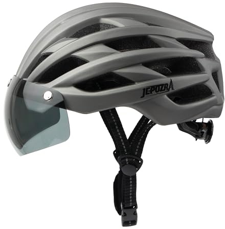Fahrradhelm MTB RößEnanpassung Erweiterbar Radhelmg Leichter Allround Mountainbike Helm Mit Magnetischem Visier Trekking Cityrennradhelme FüR Erwachsenen Herren Damen (Titansilber)