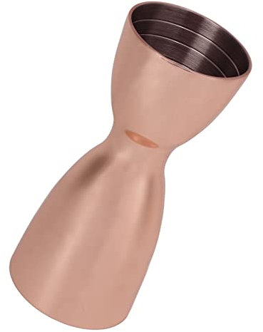 Acouto Cóctel Doble Jigger Acero Inoxidable Taza de Medición de Camarizantes Midiendo Jiggle en Forma de Espejo u Luz Viernes para Jigger Co Cóctel Doble Jiggerdouble Jiggercocktail (chapado en cobre)