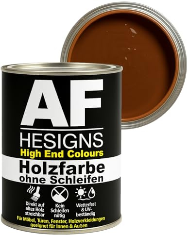 Alex Flittner Designs Möbelfarbe ohne Schleifen in Rehbraun RAL8007 | Kein Schleifen nötig - Direkte Anwendung auf alten Anstrichen, Holz, MDF oder lackierten Oberflächen - spart Zeit & Arbeit.