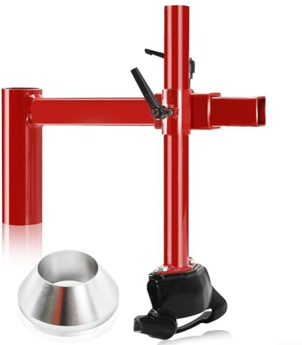 Autilyshop Kit de cambiador de neumáticos con cono de centrado para neumáticos de 16 a 21 pulgadas, acero fundido resistente y plástico protector para coches, camiones, SUV, ATV, montaje manual