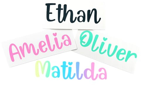 Custom Name Vinyl Stickers – Personalised Name Decals for Walls, Doors, Boxs, Bottles – Removable Vinyl Sticker for Nursery, Bedroom & School (Multiple Colours & Sizes)