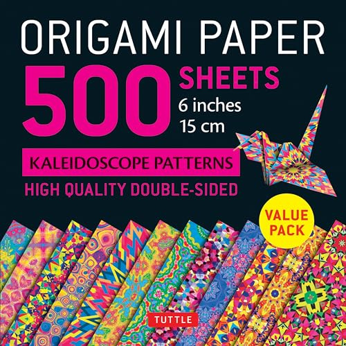 Origami Paper 500 Sheets Kaleidoscope Patterns 6 (15 CM): Tuttle Origami Paper: High-Quality Double-Sided Origami Sheets Printed with 12 Different Designs (Instructions for 6 Projects Included)