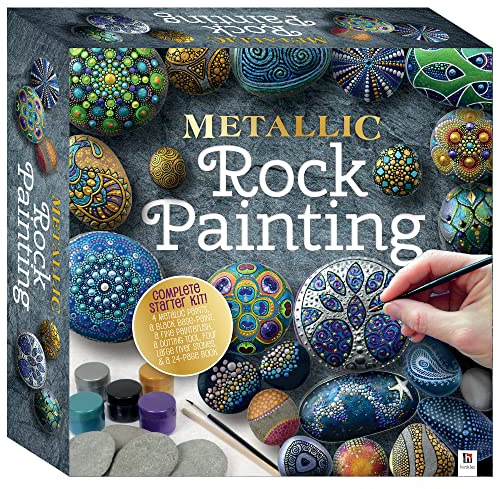 Hinkler - Metallic Rock Painting - Rock Painting Complete Starter Kit - Arts and Crafts for Everyone - Gift for Art Lovers - Includes Rocks, Metallic Paint and More [Paperback] Pty Ltd