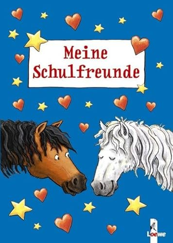 Meine Schulfreunde, blau: Freundebuch, Eintragbuch, Poesiealbum für Kinder ab 6 Jahre (Eintragbücher)