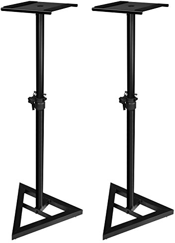 Ultimate Support JS-MS70 Jamstands Studio Monitor Stands (Pair) with Floor Spikes/Rubber Feet/Low Profile Base