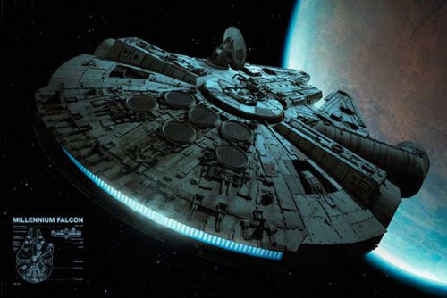 Empireposter - Star Wars - Millennium Falcon - Größe (cm), ca. 91,5x61 - Poster zusätzlich erhalten Sie ein Überraschungs-Poster der Größe 61x91,5 cm
