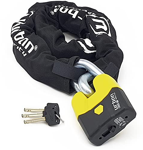 URBAN U8K120 Lucchetto Antifurto Catena Alta Sicurezza Livello 20 Omologazione SRA, Made in EU, Acciaio Cementato ø15, 120 cm