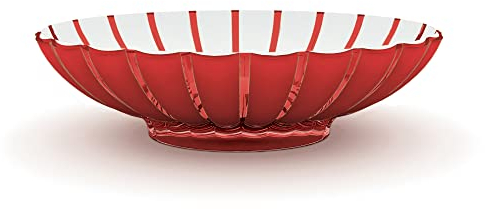 Guzzini Centrotavola/Fruttiera Grace, Rosso Chiaro, 30.5 x 37.5 x h9 cm