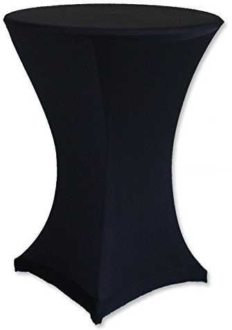 Mc-Stoff Stehtischhusse Stretch schwarz 80 cm Stretchhusse Stehtisch Husse Stehtischhussen