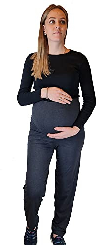 Mimosa Womens Pregnancy Trousers Soft Cotton Rich Maternity Yoga Loungewear