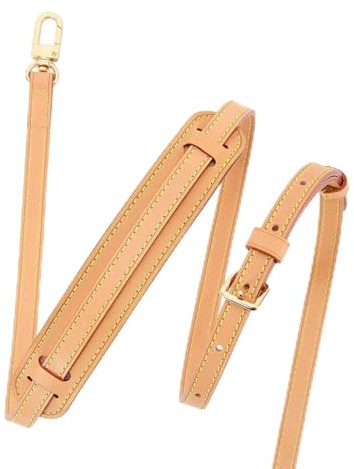 Senral Verstellbarer Crossbody-Gurt aus Leder für kleine Taschen, Lieblings-Mini-NM, Eva, PM MM mit goldfarbenen Beschlägen, Dunkelbraun