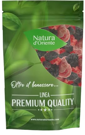 NATURA D'ORIENTE Frutti Rossi Disidratati 1000g – Mix di Frutti di Bosco – Ideale per Snack, Yogurt, Muesli e Dolci.