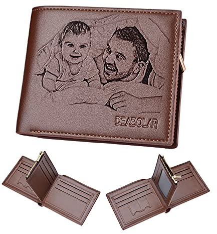 Angry Egg Boy Personalisiert Geldbeutel Herren,Leder GeldböRse mit Foto,Gravur Portemonnaie MitmüNzfach,Bifold Geldbörsen mit Bild,Geschenke für Damen