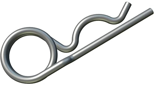 5mm Federstecker R-Clips (10er Pack) Doppelt Gewickelter RC Karosserieklammern zum Halten von Bolzen Verzinkt, Hochbelastbar, Zertifiziert Nach DIN 11024