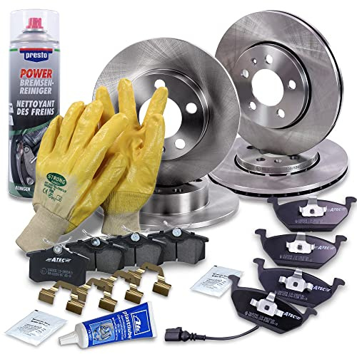 ATEC Germany Bremsenset inkl. Bremsscheiben Vorne Ø 256 mm Belüftet + | Kompatibel mit: AUDI A2, SEAT LEON, TOLEDO II, SKODA OCTAVIA I, OCTAVIA I Combi, VW GOLF IV, GOLF IV Van, GOLF IV Variant