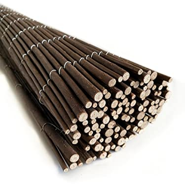 Mugar- Mimbre Grueso Natural en Rollos de 5 Metros - Vallas de Ocultación Naturales para Jardín- Varias Alturas (1 x 3 metros)