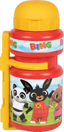 Tataway Borraccia ciclo coniglietto Bing bici bambino unisex 350 ml rosso/arancio universale per bicicletta