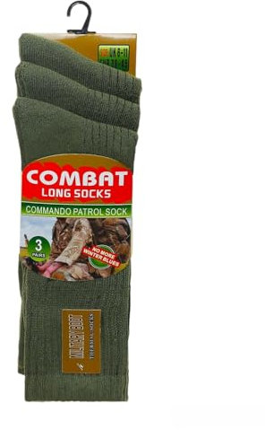 udyana 3 Pairs Mens Combat Military Army Medium Long Cushion Socks Warm Winter Thick Wool Blend Thermal Walking Patrol Hiking Boots Socks UK Size 6-11