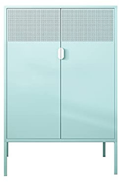 Weinschrank Weinschrank, Weinlagerschrank aus Metall, for Heimdekoration, Bar, Wohnzimmer, Küche, Blau Barschrank
