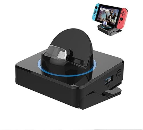 Vomeko Switch Dock, Switch TV Dock per, 4K HDMI N&intendo Switch Docking Station per TV/Switch OLED, Interfaccia Multimediale Portatile 5 in 1 USB Tipo C HD