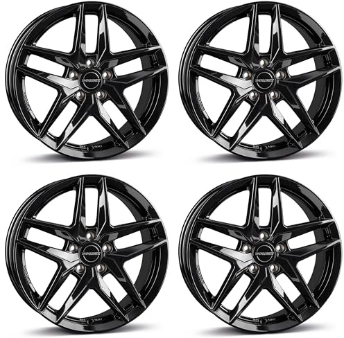 4x Borbet Felgen Z 7.5x18 ET43 5x112 black glossy kompatibel mit Skoda Karoq Kodiaq Octavia Superb Yeti