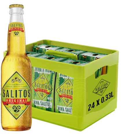 Salitos Original Tequila Biermix 5,9% Vol. - 24x0,33l Glas Mehrweg | Biermischgetränk im Glas mit Tequila-Geschmack und tropischer Note, erfrischend leichter Sommerdrink für gesellige Runden