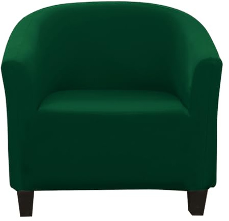 Meigeh Sesselbezug Stretch Sesselschoner Sesselhusse Sesselüberwurf für Tullsta Stuhl Cocktailsessel Schonbezüge Dunkelgrün