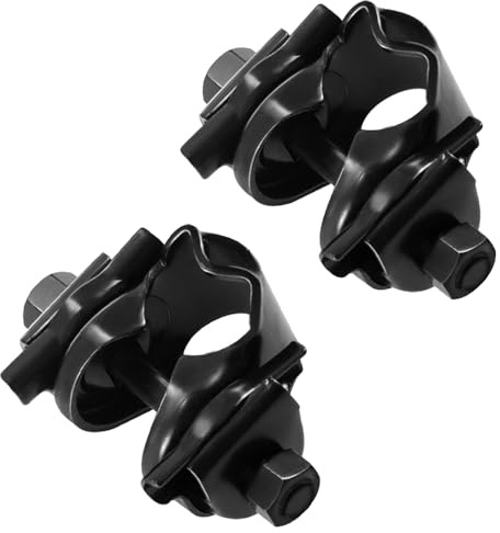 BuuyyBann 2 PCS Bike Seat Post Clamp 25mm Black Carbon Steel Metal Cycling Seat Clamps Bike Saddle Clamp for Standard Rail Saddles