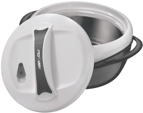 Pinnacle Große isolierte Auflaufform mit Deckel, 3,6 qt. Eleganter Hot Pot Speisenwärmer / Kühler - Thermo-Suppen-/Salat-Servierschale aus Edelstahl - Bestes Geschenkset für Mütter