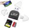 Multi-Port 4 in 1 Universal SD TF Kartenleser, SD/Micro SD Kartenleser, Highspeed Kartenlesegerät, Kamera Speicherkartenleser, USB SD Card Reader Multiport Adapter für Android Phone PC Notebook
