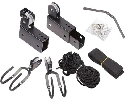 GCYEIDMA Kayak Hoist Set Kayak Hoist Lift Pulley System for Overhead Garage Storage Canoe Bicycle Ceiling Hoist Hanging System Hanger Rack Heavy Duty Kay