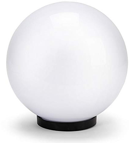 Velamp APOLUX – Lampada Sferica da esterno, diametro 200mm, Attacco E27, Colore Bianco | Impermeabile IP44, Diffusione a 360°, Ideale per giardini, terrazze e vialetti