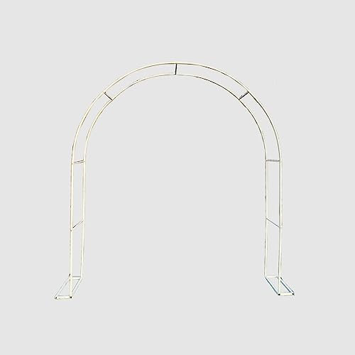 Arche de jardin en métal blanc - Treillage en fer pour vigne et légumes - Pergola extérieure pour jardin et pelouse - Support décoratif pour plantes grimpantes (l 260 x H 230 x 25 cm)