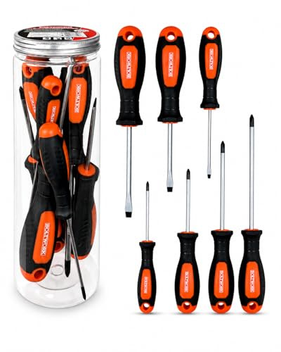 BOLTWORK Screwdriver Set 7 Piece Chrome Vanadium High Grade Steel, Heavy Handles Professional & D.I.Y Use, 1% of Sale Value Will be Donated to Hospital Sheffield